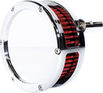 Feuling Parts Slim BA Air Cleaner Kit For Harley Davidson FLD 1690 2012-2013 - Chrome/Red