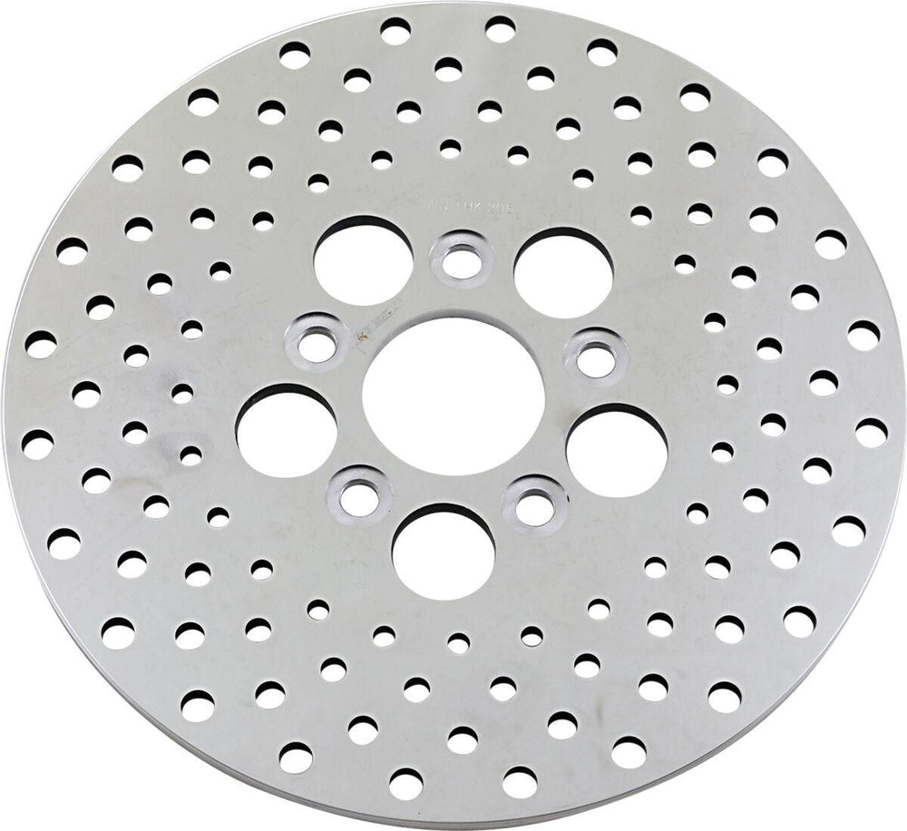 Drag Specialties Vintage Drilled Brake Disc Shovelhead For Harley Davidson FL 1200 1971-1977 Front - Silver