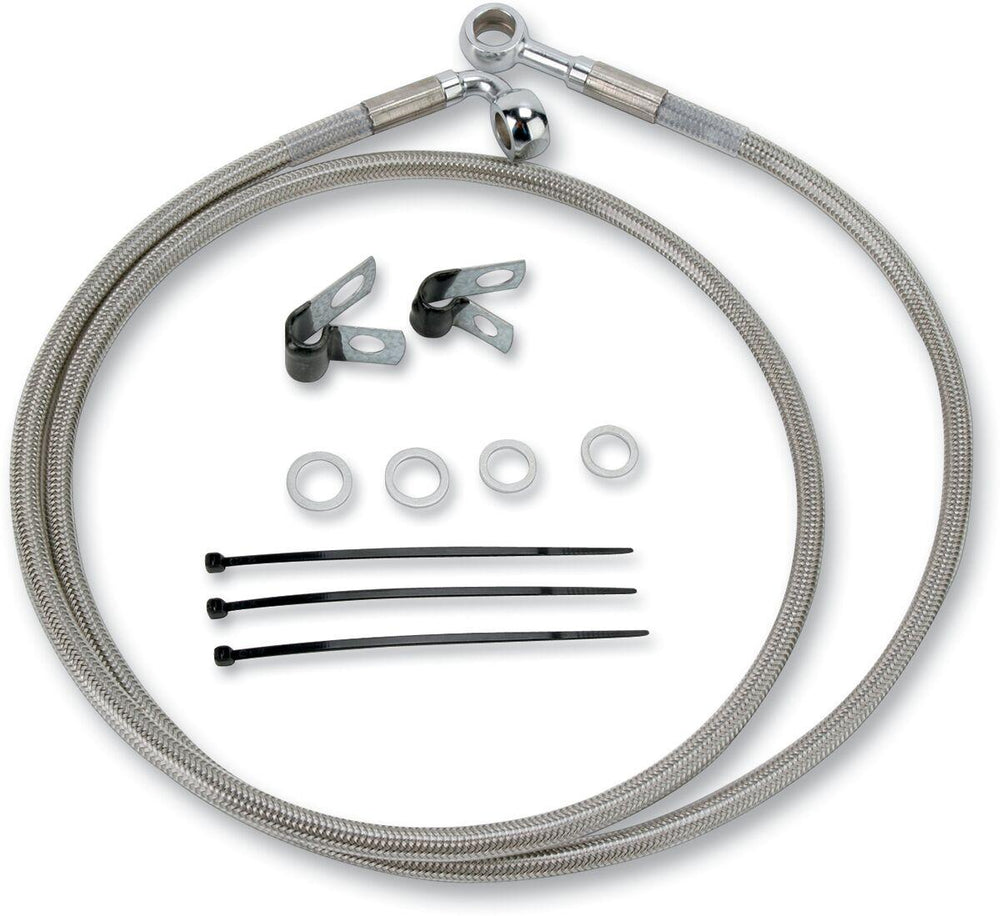 Drag Specialties Extended Length Stainless Steel Brake Hose Kit For Harley Davidson FXDWG 1340 1993-1998 Front 124 cm (48-7 8")