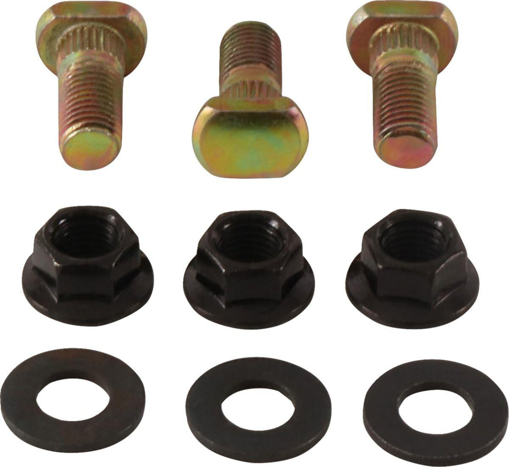 Moose Racing Wheel Stud/Nut Kit For Suzuki LT 80 1988-2006 Fits Front Or Rear - Silver