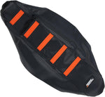 Moose Racing Ribbed Seat Cover For KTM SX85 2013-2017 - Black Cover Orange Ribs