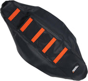 Moose Racing Ribbed Seat Cover For KTM SX85 2013-2017 - Black Cover Orange Ribs