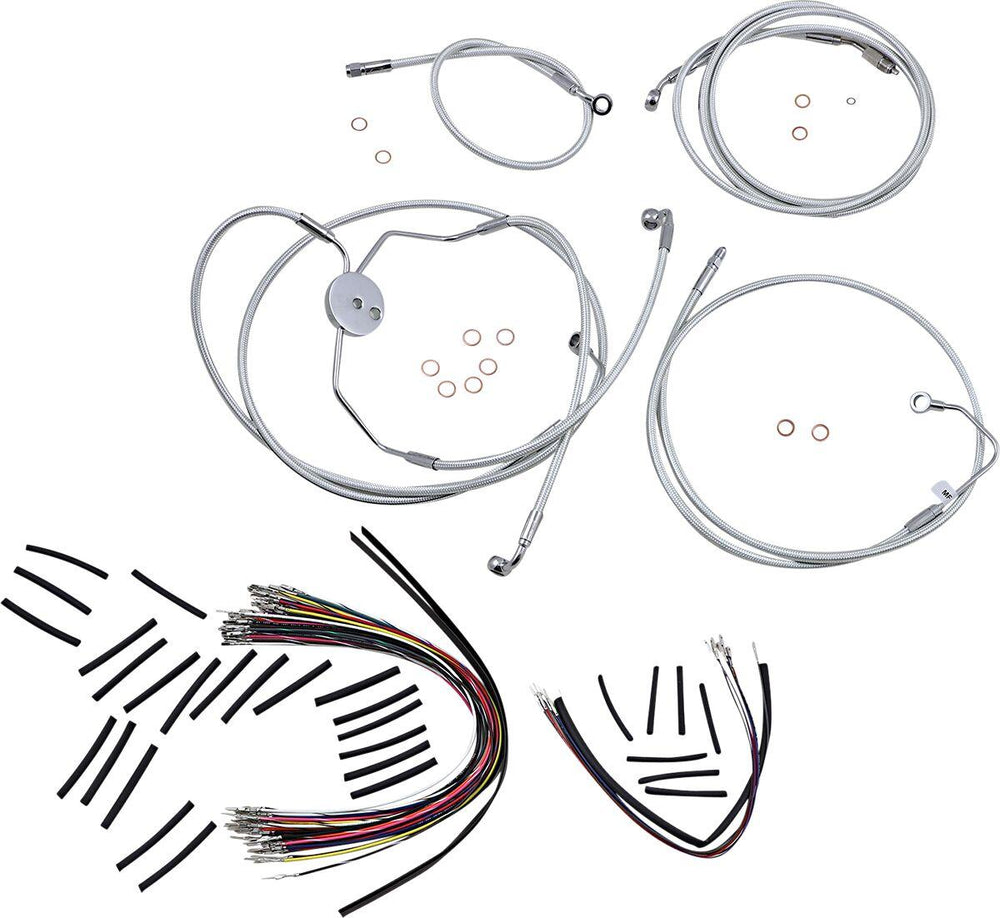 Magnum Shielding Sterling Chromite II Designer Handlebar Cable Install Kit For Harley Davidson FLTRSE3 1800 2009 38 - 43cm (15" - 17") - Chrome Clear-Coated