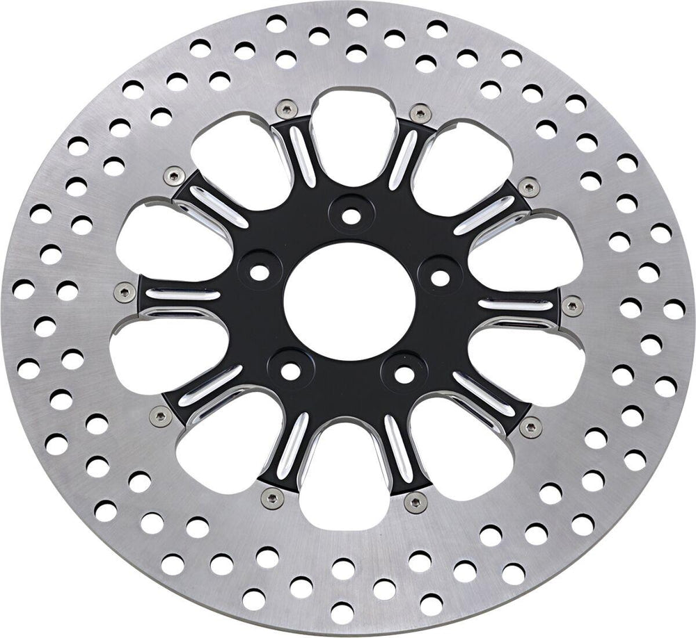 Performance Machine Two Piece Brake Disc For Harley Davidson FLD 1690 2012-2013 Front 11.8" - Black Silver