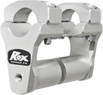 Rox Speed FX Extended Stem Pivoting Handlebar Risers For 1-1/8" Handlebars For Yamaha FZ-09 850 50.8mm (2") - Silver