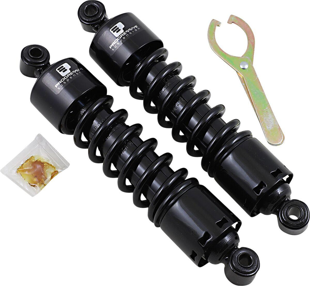 Progressive Suspension 412 Series Shocks For Harley Davidson FLD 1690 2012-2013 318.00 mm (12.50") - Black