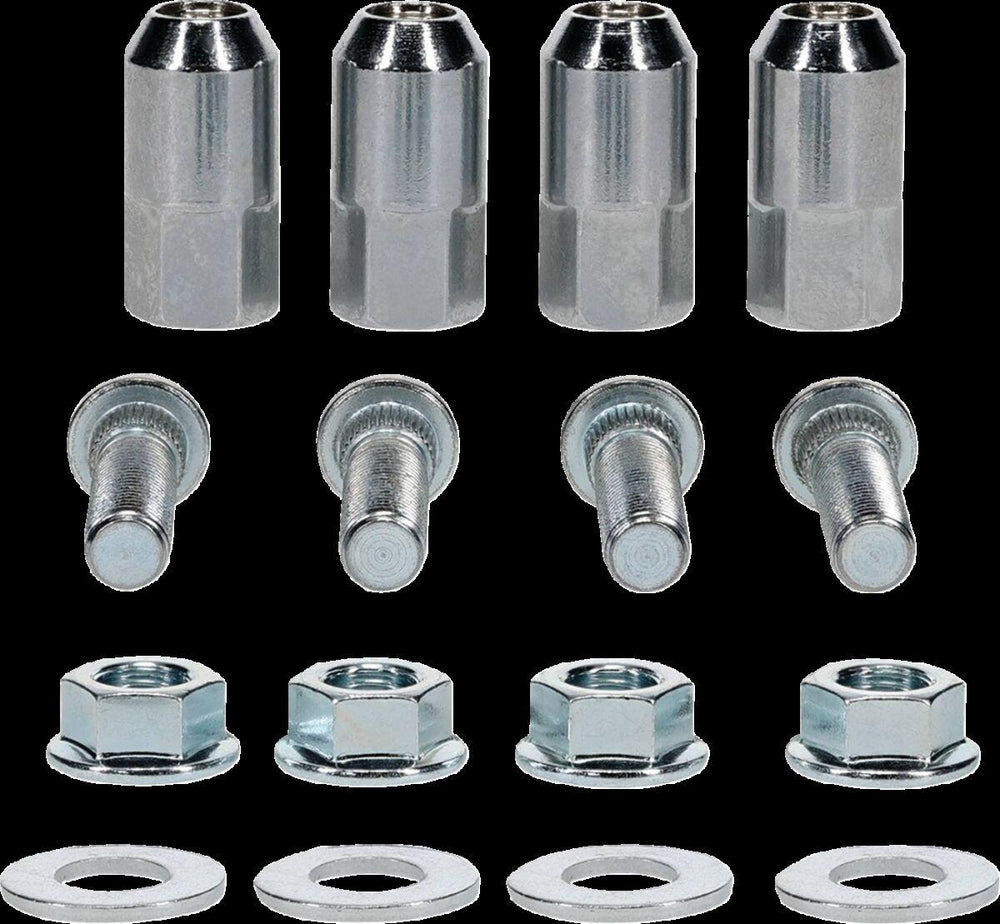 Moose Racing Wheel Stud/Nut Kit For Polaris Ranger 500 Crew 4X4 2012-2013 Fits Rear - Silver