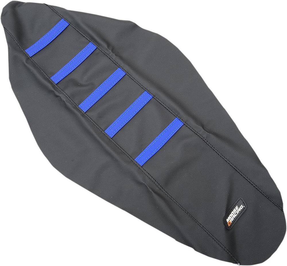 Moose Racing Ribbed Seat Cover For Husqvarna FC250 2014-2015 - Black Cover Blue Ribs