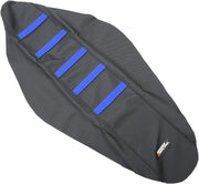 Moose Racing Ribbed Seat Cover For Husqvarna FC250 2014-2015 - Black Cover Blue Ribs