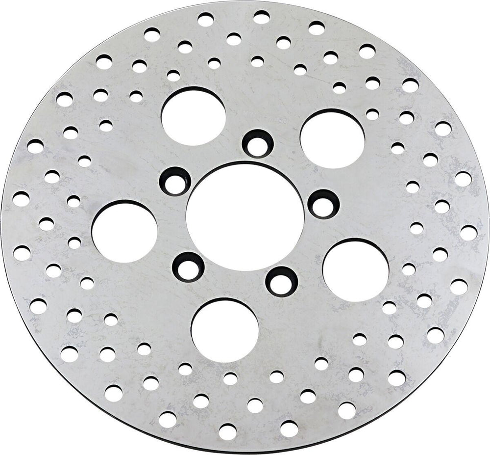 Drag Specialties Vintage Drilled Brake Disc Shovelhead For Harley Davidson FX 1200 1977-1979 Front - Silver