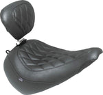 Mustang Wide Tripper Solo Seat With Backrest For Harley Davidson FXBR 1923 2023-2026 - Black
