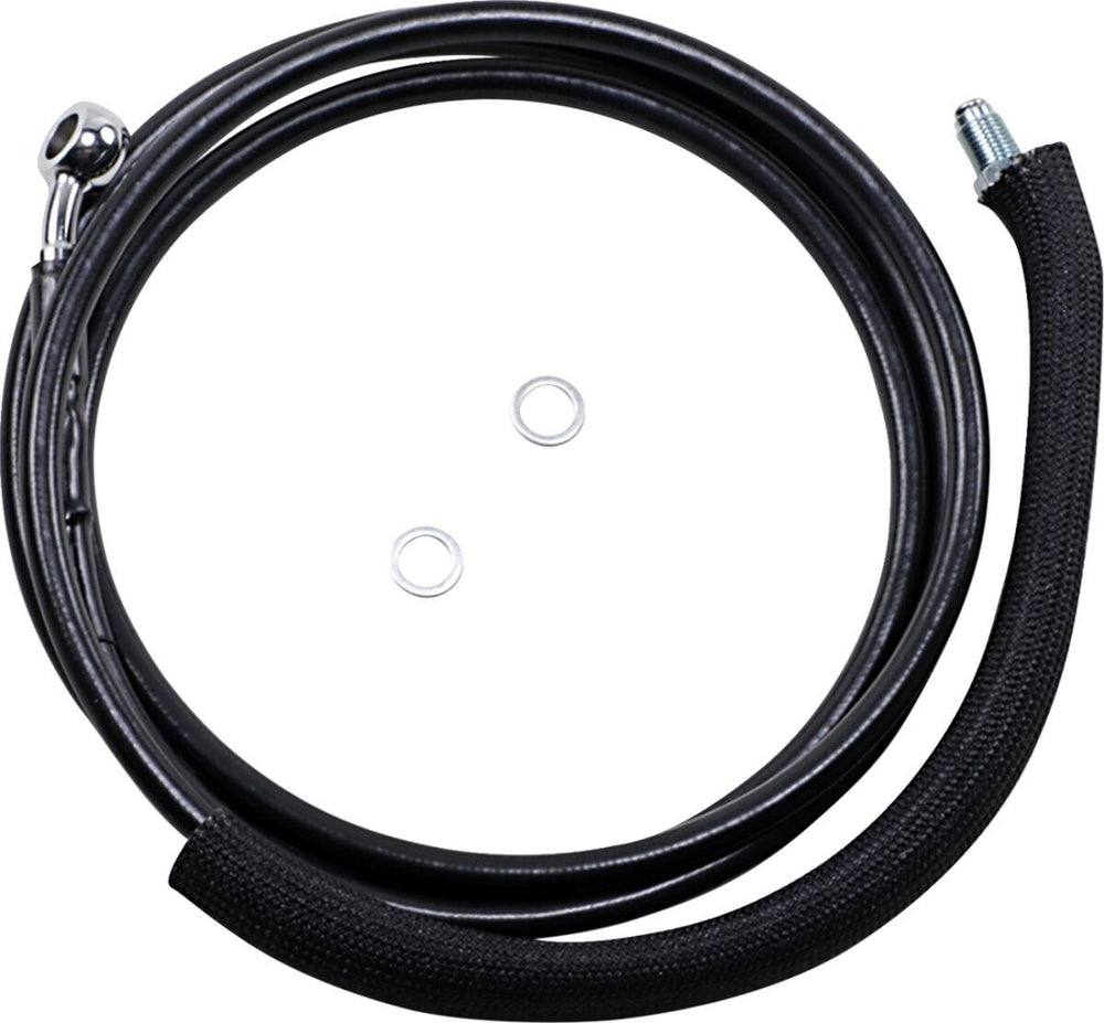Drag Specialties Stainless Steel Hydraulic Clutch Hose For Harley Davidson FLTRU 1750 2017-2018 188.3 cm - Vinyl-Coat Black