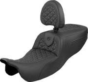 Saddlemen RoadSofa Seat With Backrest For Harley Davidson FLRT 1690 2015-2016 Gripper - Black