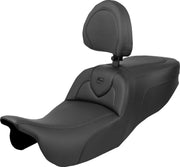 Saddlemen RoadSofa Seat With Backrest For Harley Davidson FLRT 1690 2015-2016 Plain - Black