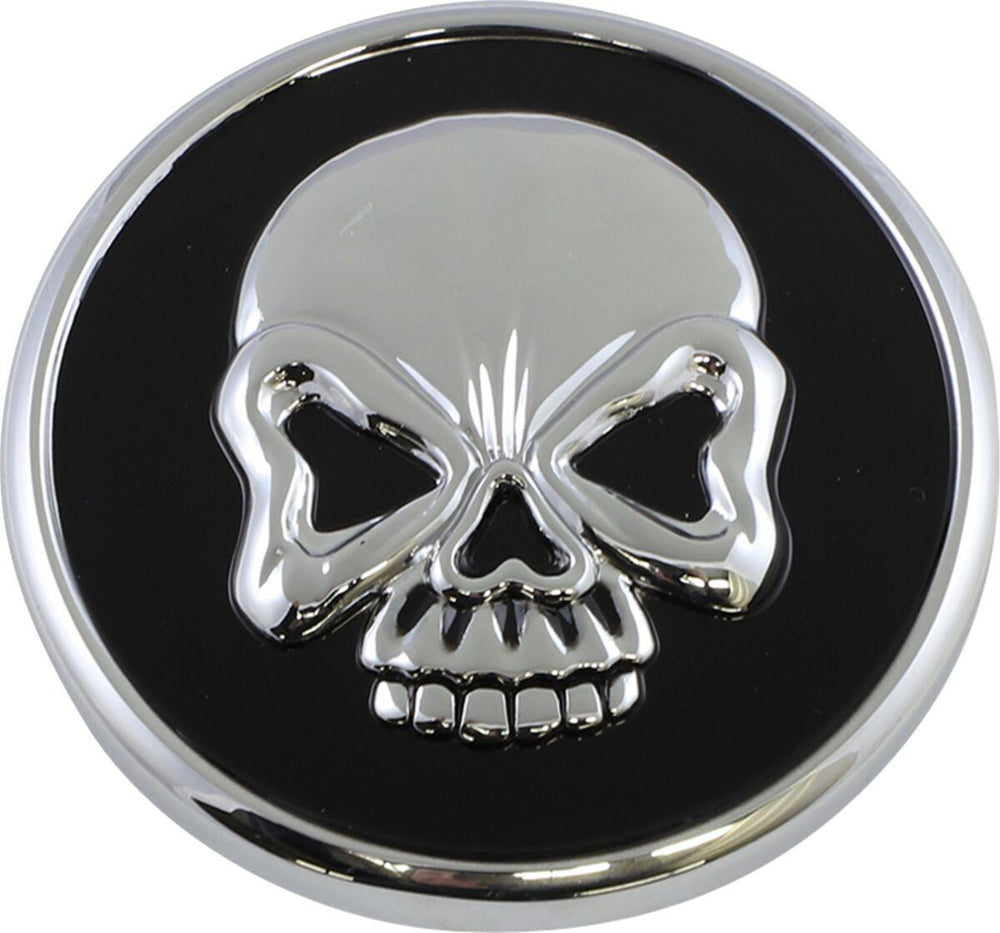 Drag Specialties Skull Fuel Cap For Harley Davidson FLD 1690 2012-2013 - Black Chrome