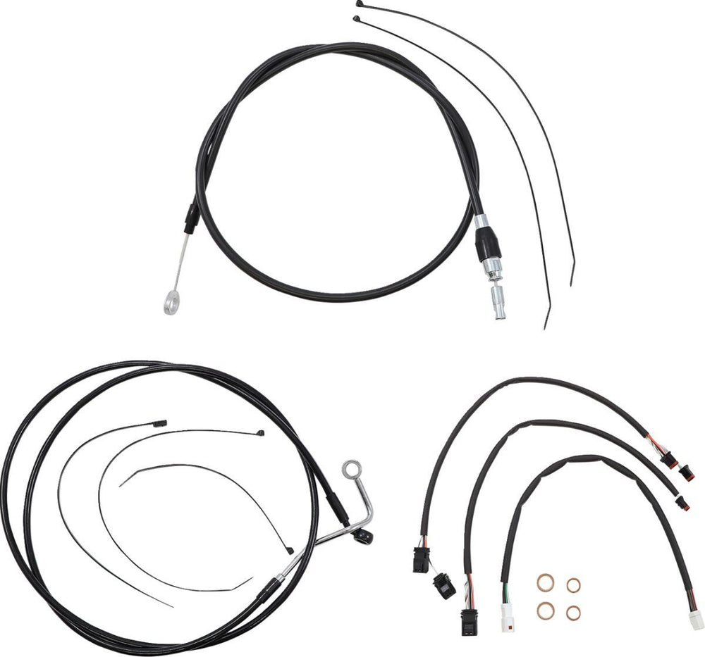 Magnum Shielding XR Handlebar Cable Install Kit For Harley Davidson FLTRK 1868 2021-2024 38 - 43cm (15" - 17") - Black