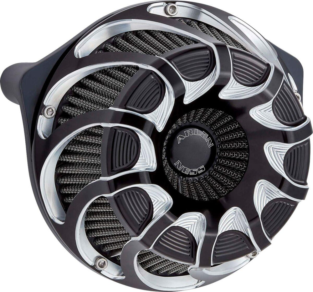Arlen Ness Inverted Series Drift Air Cleaner Kit For Harley Davidson FLHX 1923 2024-2026 - Black/Silver