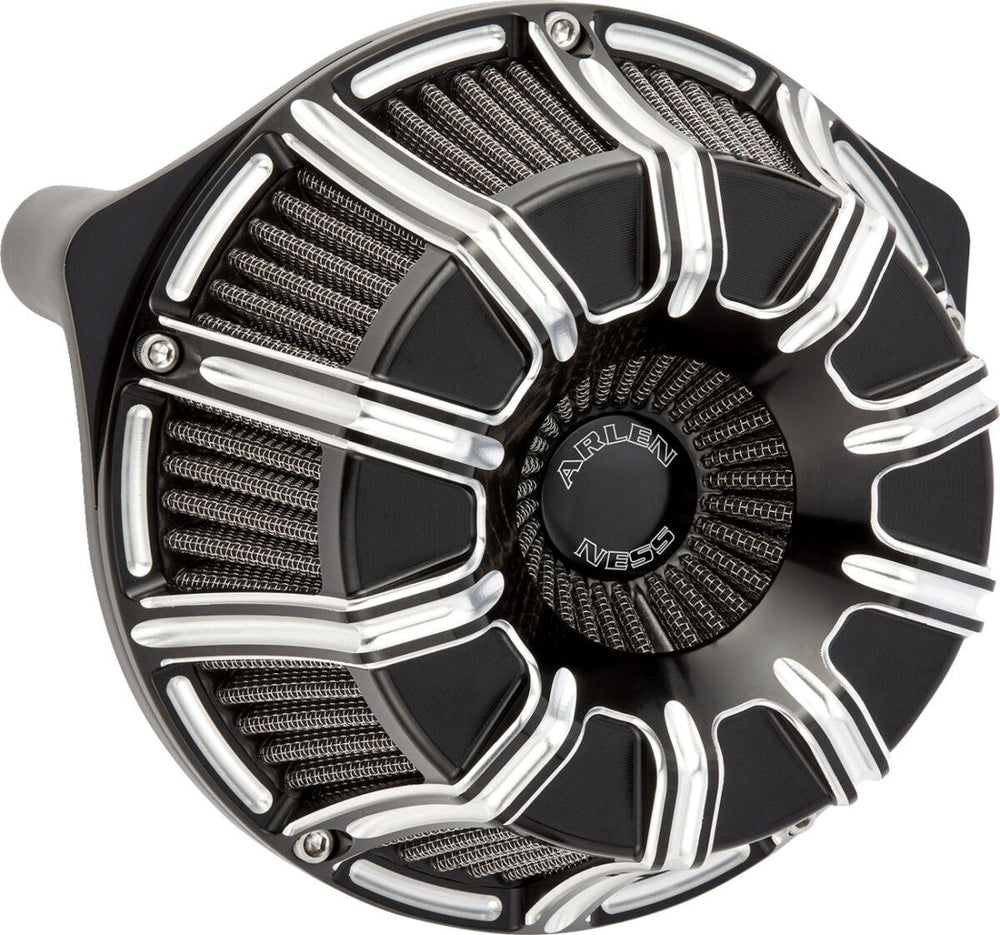 Arlen Ness Inverted Series 10 Gauge Air Cleaner Kit For Harley Davidson FLHX 1923 2024-2026 - Black/Silver