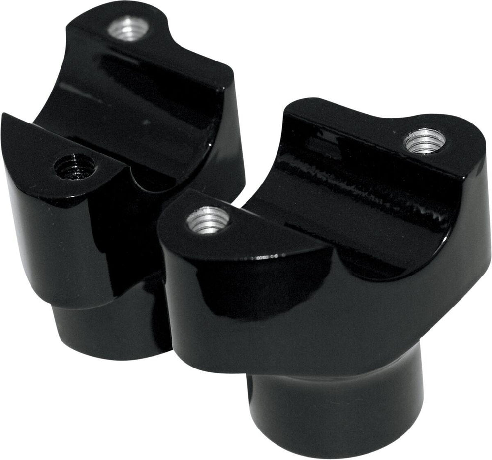 Drag Specialties Buffalo Billet Aluminium Handlebar Riser 38.1 mm Rise - Black