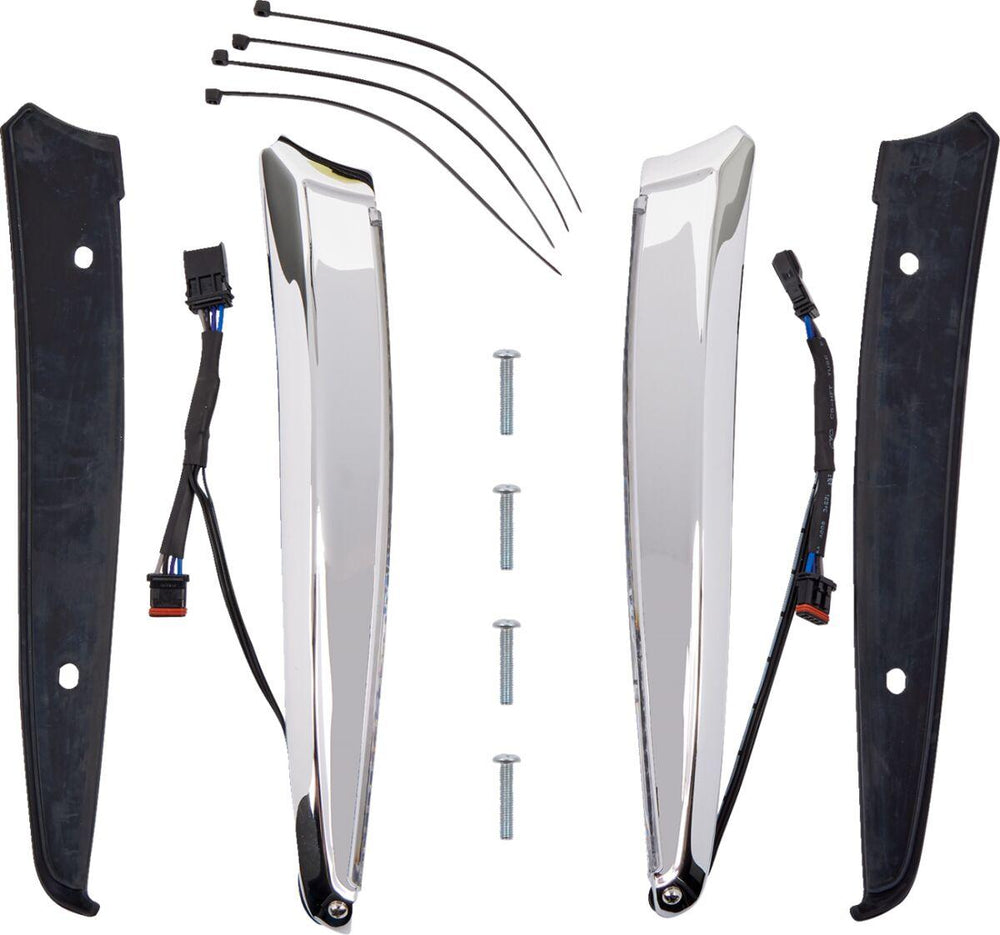 Ciro Horizon LED Lighted Windshield Trim For Harley Davidson FLTRK 1868 ABS 2020-2024 Chrome Clear