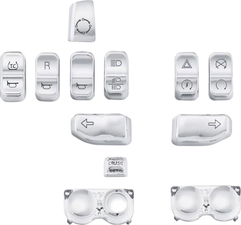 Drag Specialties Switch Cap Kit For Harley Davidson FLH 1868 2021 - Chrome