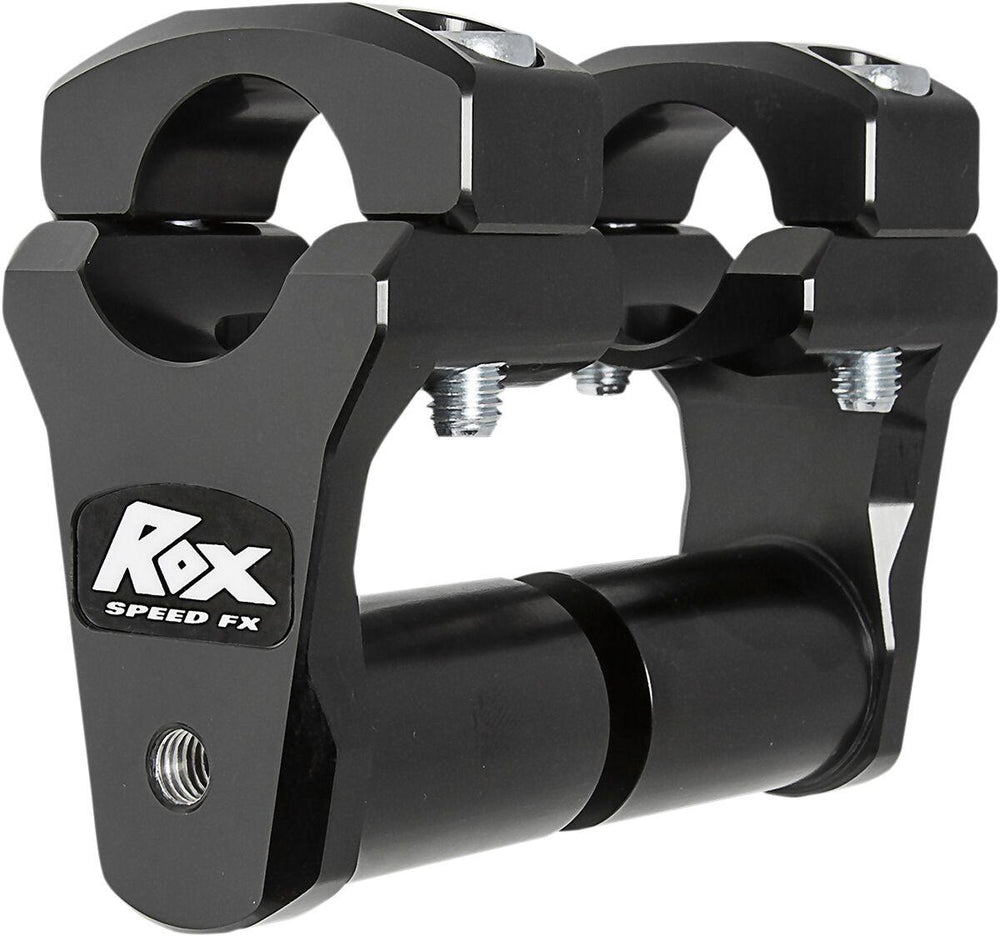 Rox Speed FX Extended Stem Pivoting Handlebar Risers For 1-1/8" Handlebars For Yamaha FZ-09 850 50.8mm (2") - Black