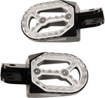 Moose Racing Qualifier Foot Pegs For Honda CRF110F 2013-2025 - Black/Chrome