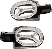 Moose Racing Qualifier Foot Pegs For Honda CRF110F 2013-2025 - Black/Chrome