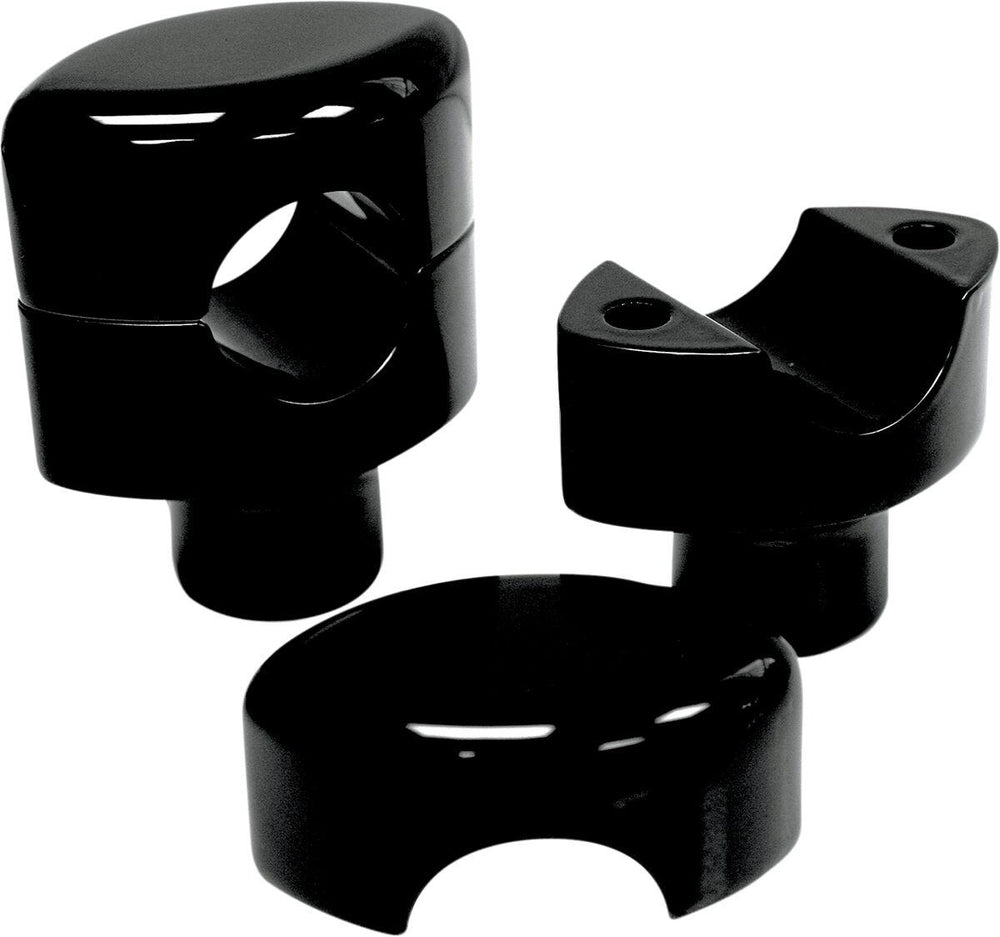 LA Choppers Hefty Smooth Handlebar Risers for 1-1/4" Handlebars For Suzuki C 50 2005-2025 38.1 mm (1-1/2") - Black