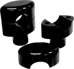 LA Choppers Hefty Smooth Handlebar Risers for 1-1/4" Handlebars For Suzuki C 50 2005-2025 38.1 mm (1-1/2") - Black