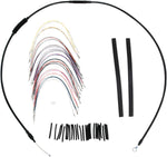 Burly Cable Line Kit for Ape Hanger Handlebars For Harley Davidson FLHT 1584 2008-2010 33cm (13") - Black