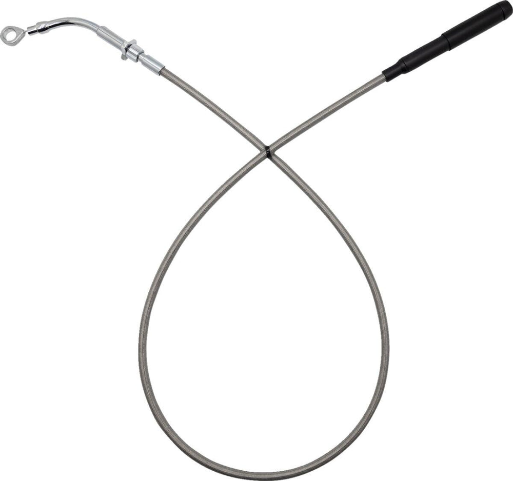 Fat Baggers Inc. EZ Install Clutch Cable For Harley Davidson FLH 1868 ABS 2021 +10cm (4") 30.5cm (12")/35.5cm (14") - Chrome/Silver