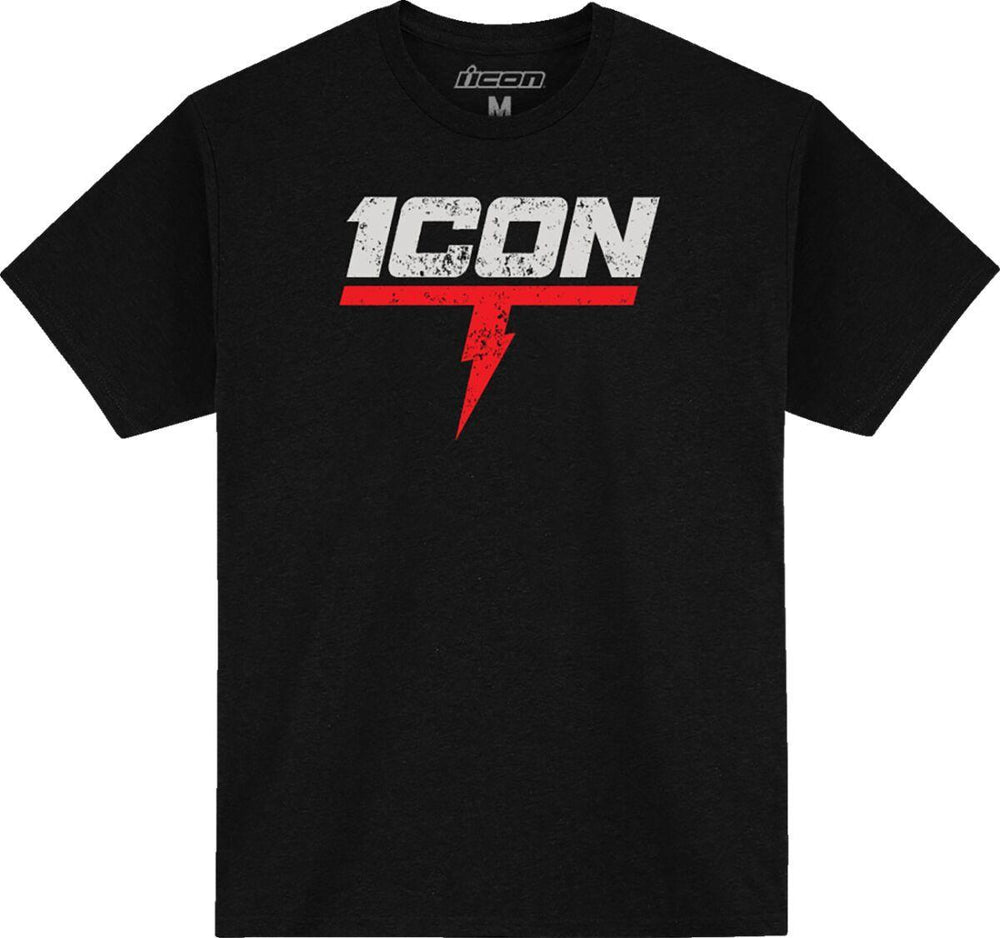 Icon Mens Adult 1000 Spark T-Shirt - Black Off-White Red