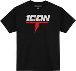 Icon Mens Adult 1000 Spark T-Shirt - Black Off-White Red