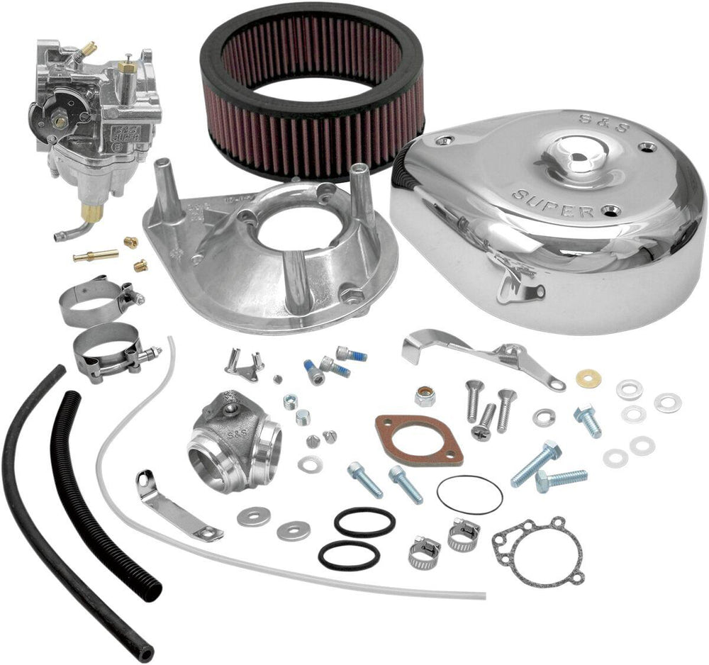 S&S Cycle Super E Carburettor Kit For Harley Davidson FLH 1200 1979-1980 - Chrome