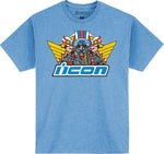 Icon Mens Adult Flyboy T-Shirt - Blue Red White Yellow