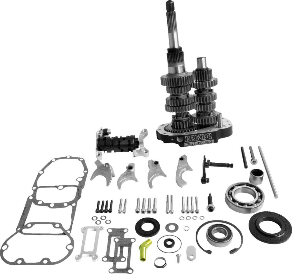 Baker Drivetrain Overdrive 6-Speed Gear Set For Harley Davidson FLHR 1450 2002-2006 - Black