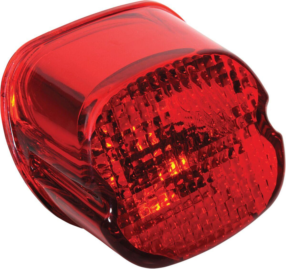 Drag Specialties Laydown Taillight Lens with Bottom Tag Lens For Harley Davidson FLSTC 1340 1999 Rear - Red