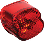 Drag Specialties Laydown Taillight Lens with Bottom Tag Lens For Harley Davidson FLSTC 1340 1999 Rear - Red