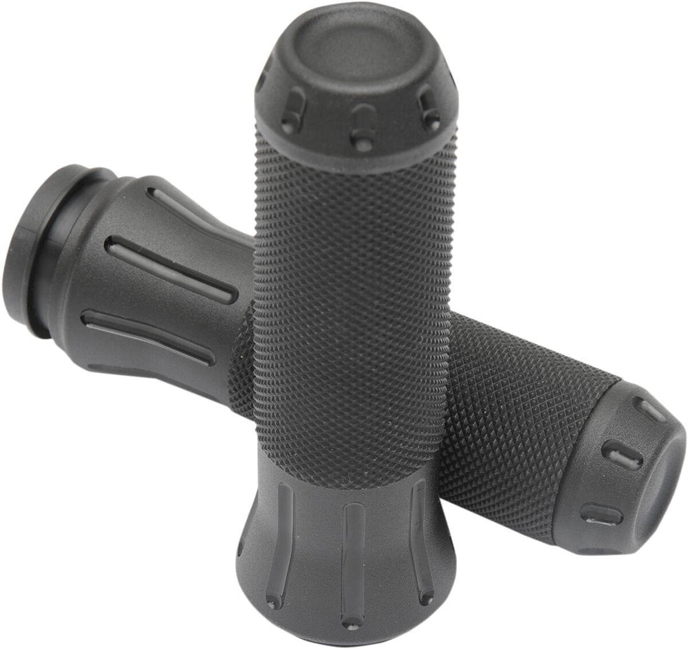 Drag Specialties Custom Grips For Harley Davidson FLHR 1584 2008 - Black Shot Peened