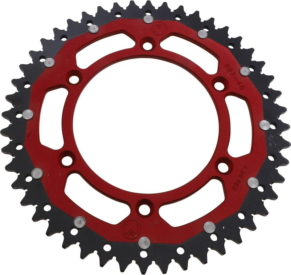 Moose Racing Dual Sprocket For Gas Gas EC 250 2021-2025 Rear Red 48T