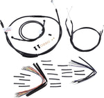 Burly Cable Line Kit for Ape Hanger Handlebars For Harley Davidson FXD 1450 2000-2003 40.5cm (16") - Black