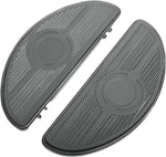 Drag Specialties Vintage Half Moon Style Floorboards For Harley Davidson FLD 1690 2012-2013 - Black