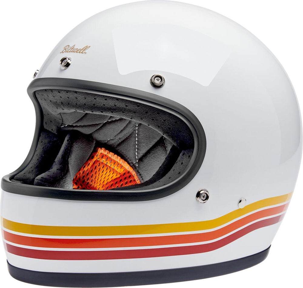Biltwell Gringo Sunset Spectrum Helmet - Gloss/Orange/Red/White