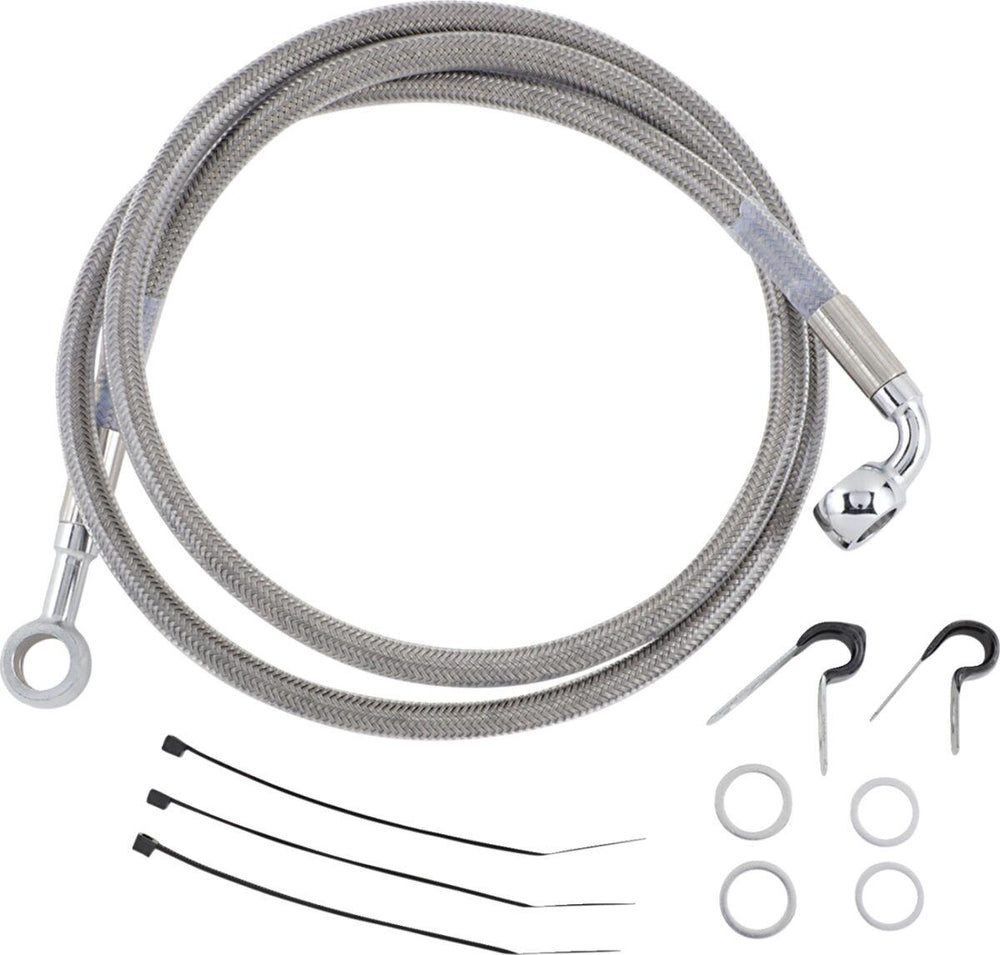 Drag Specialties Stainless Steel Brake Hose Kit For Harley Davidson FLSTC1340 1988-1999 Front