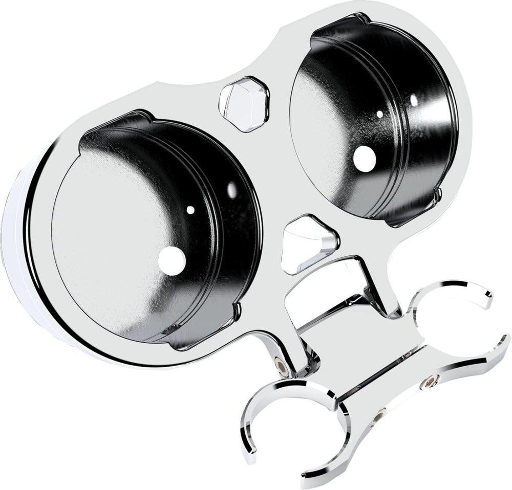 LA Choppers Gauge Mount Double 25.4 mm (1") - Chrome