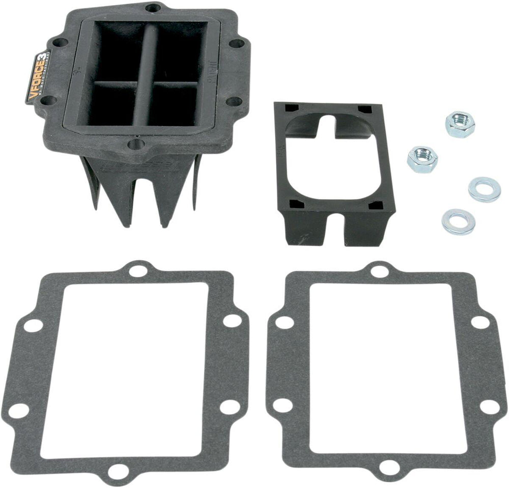 Moto Tassinari V-Force 3 Reed Valve Set For Kawasaki KX500 C 1987 - Black