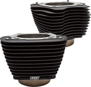 S&S Cycle Cylinder Set For Harley Davidson FLDE 1750 ABS 2018-2020 - Non-Highlighted Fins/Wrinkle Black