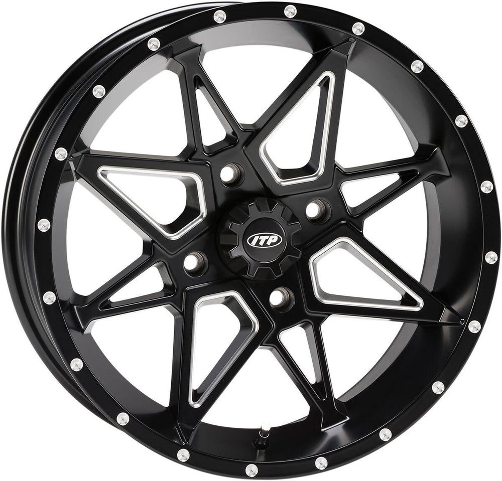 ITP Tornado Wheel For Polaris ACE 500 4X4 2018-2019 Fits Front Or Rear 15x7" - Black/Milled