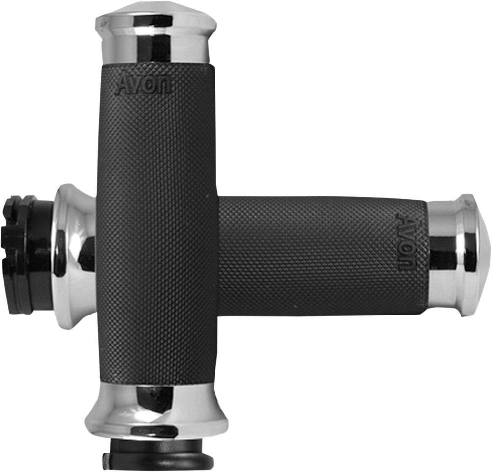 Avon Grips Custom Contour Grips For Harley Davidson FLD 1690 2012-2013 - Black Chrome